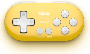 8Bitdo Zero 2 Bluetooth Key Chain Sized Mini Controller for Nintendo Switch, Windows, Android and macOS (Yellow Edition)
