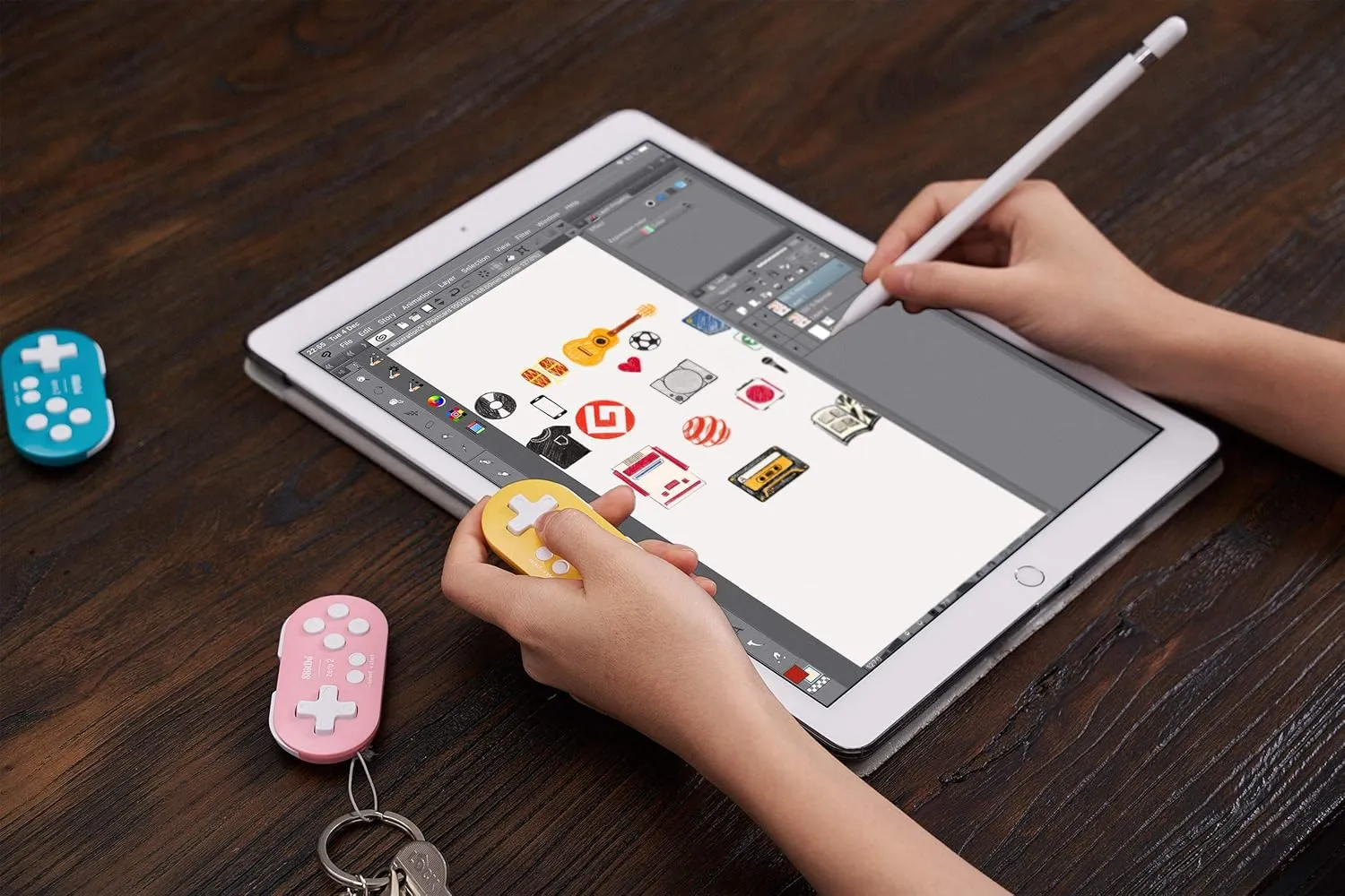 8Bitdo Zero 2 Bluetooth Key Chain Sized Mini Controller for Nintendo Switch, Windows, Android and macOS (Yellow Edition)