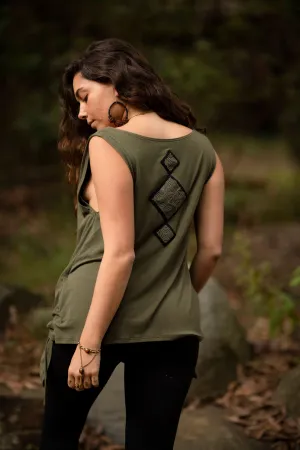 Banjara Light Wrapping Top - Green
