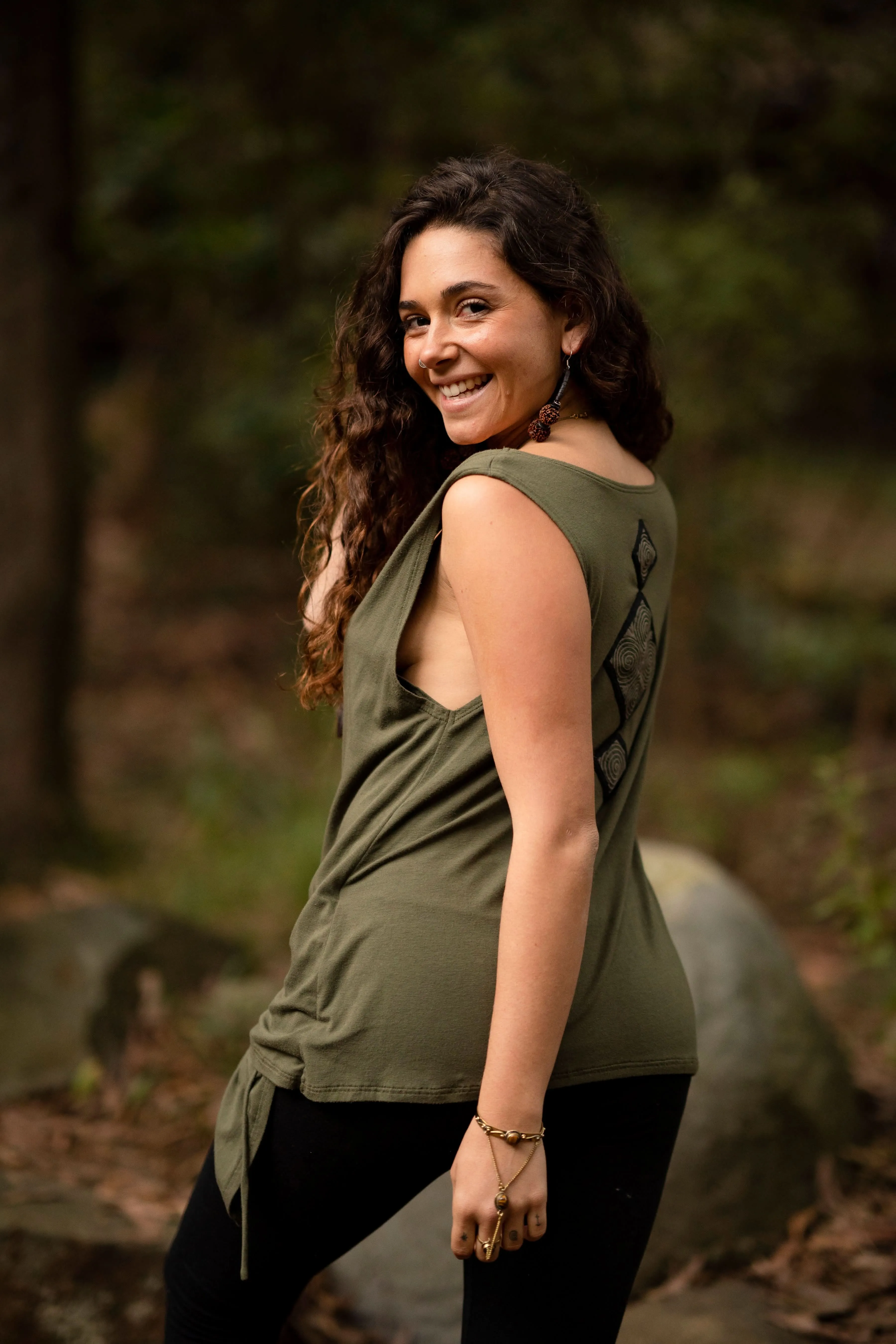 Banjara Light Wrapping Top - Green