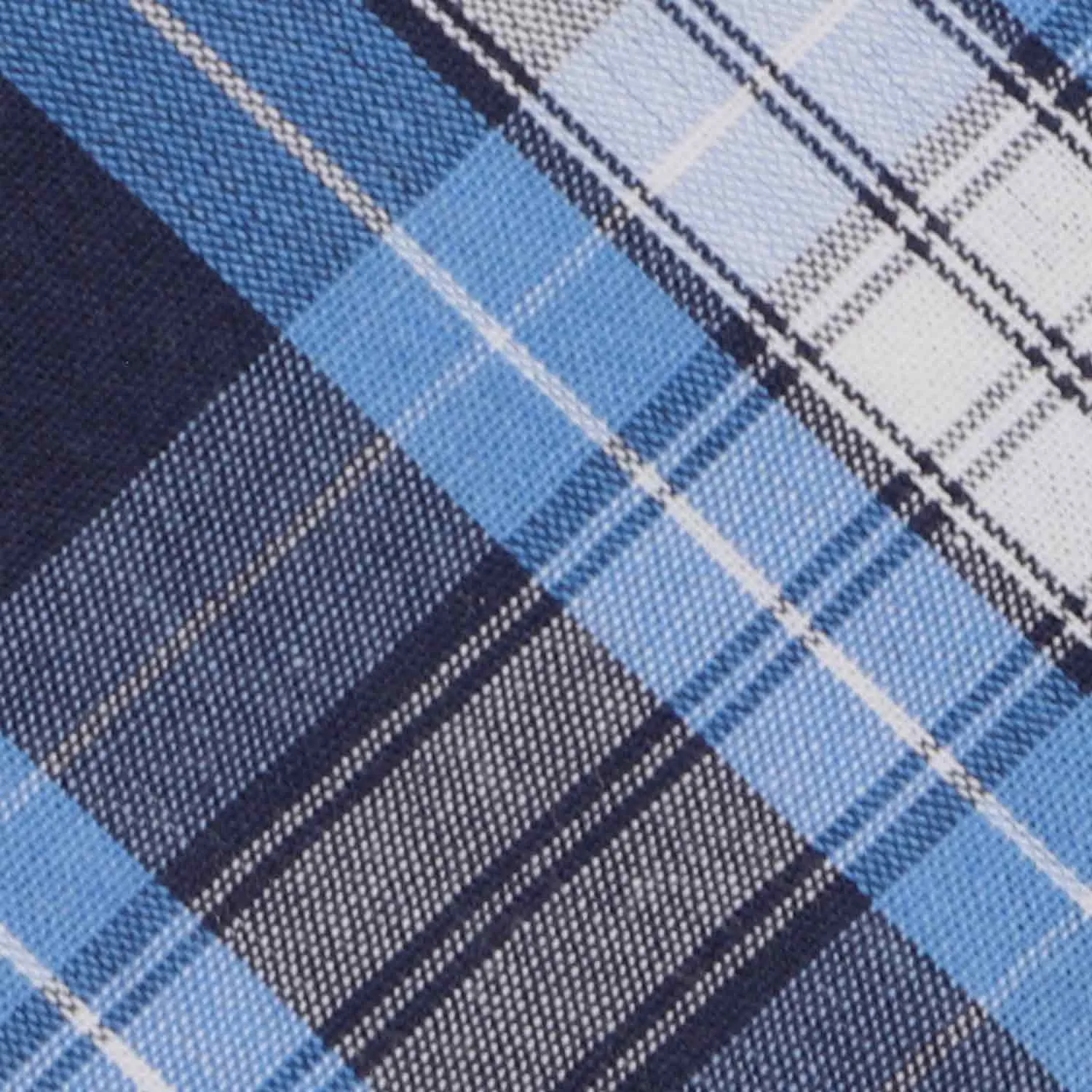 Blue Plaid Floppy Bow Tie