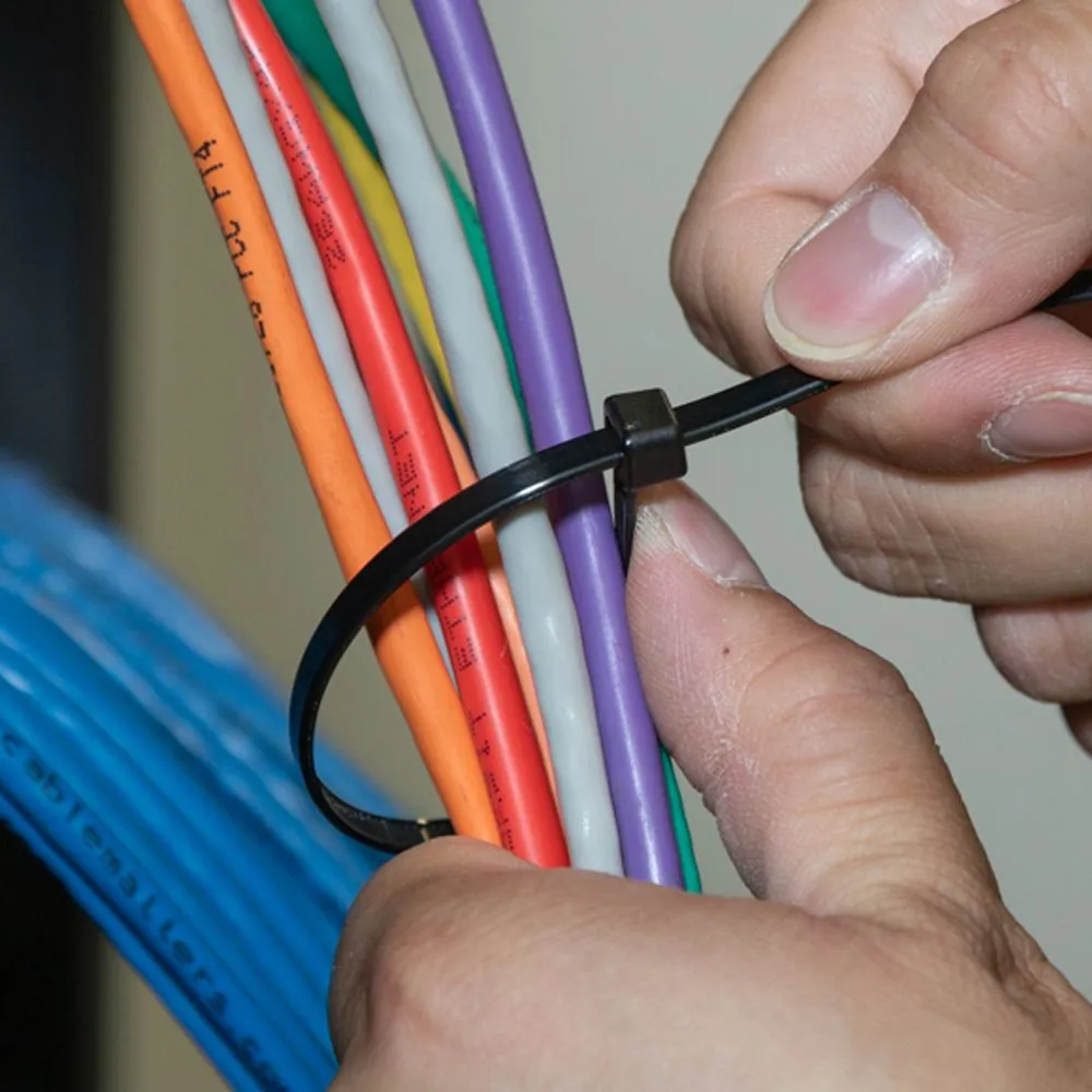Cable Ties, Zip Ties, 50-Pound Tensile Strength, 7.75-Inch, Black