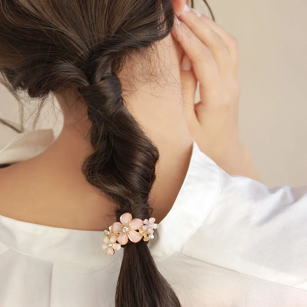 Faceted Flower Hair Tie