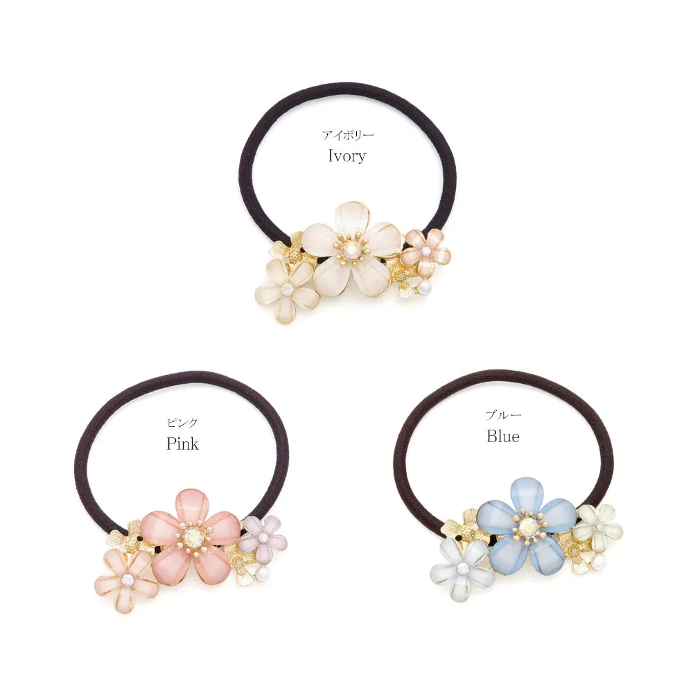 Faceted Flower Hair Tie