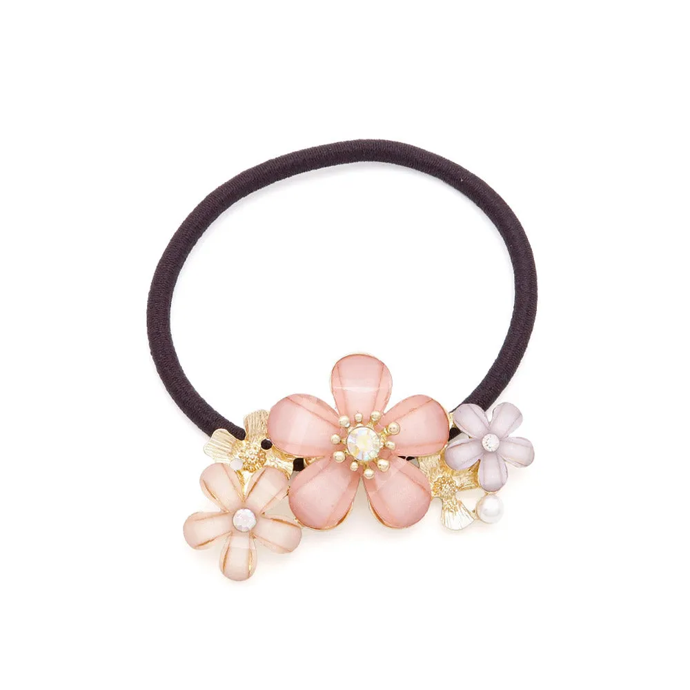 Faceted Flower Hair Tie