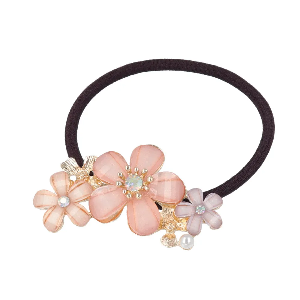 Faceted Flower Hair Tie