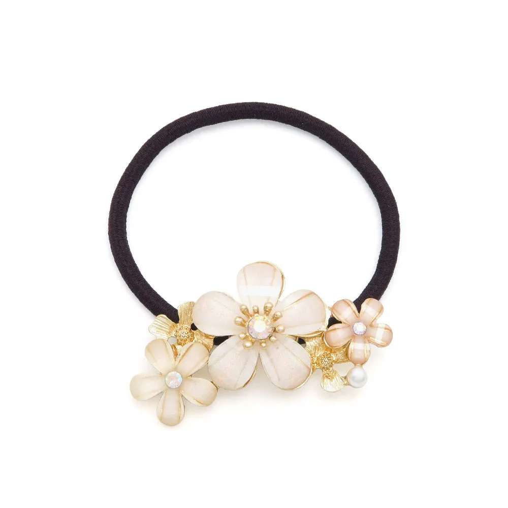 Faceted Flower Hair Tie