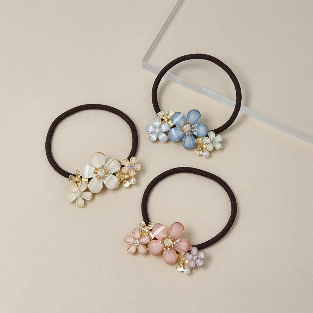 Faceted Flower Hair Tie