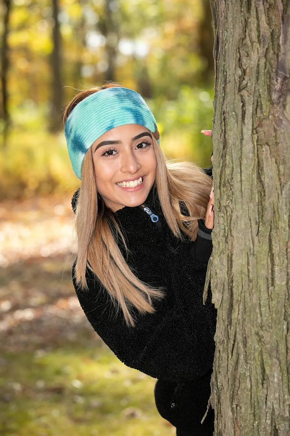 Funky Junque Women's Cozy Tie Dye Headband Ear Warmer - Stylish Winter Headwrap - Bright Hues, Neutral Tones, Value Packs