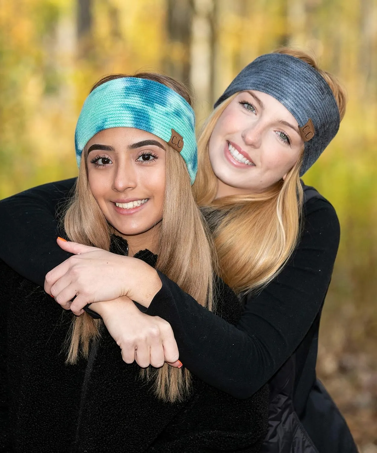 Funky Junque Women's Cozy Tie Dye Headband Ear Warmer - Stylish Winter Headwrap - Bright Hues, Neutral Tones, Value Packs