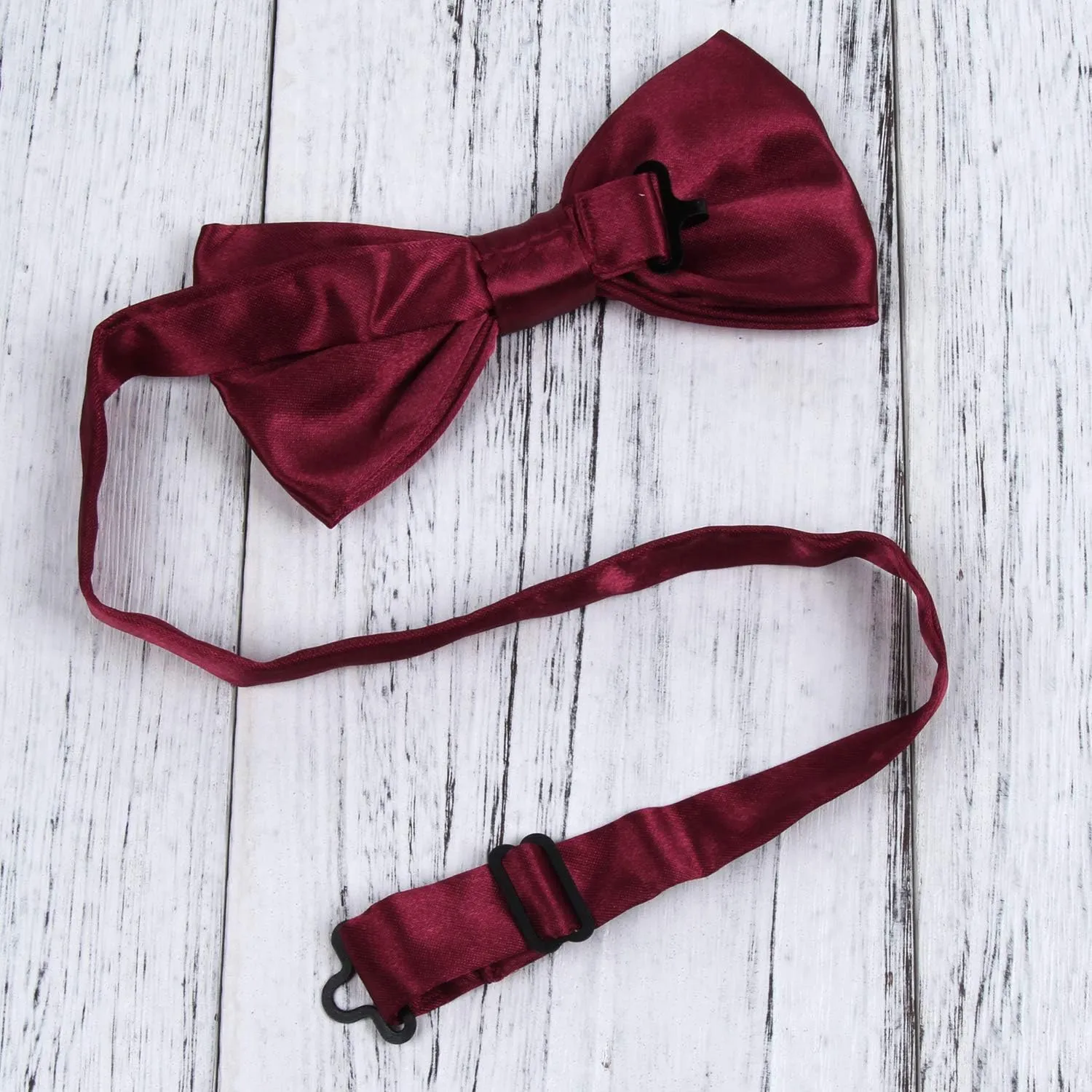 ICObuty Neck Bowtie Tuxedo for Men Adjustable Solid Satin Pre-tied 12 Pcs Wedding Party