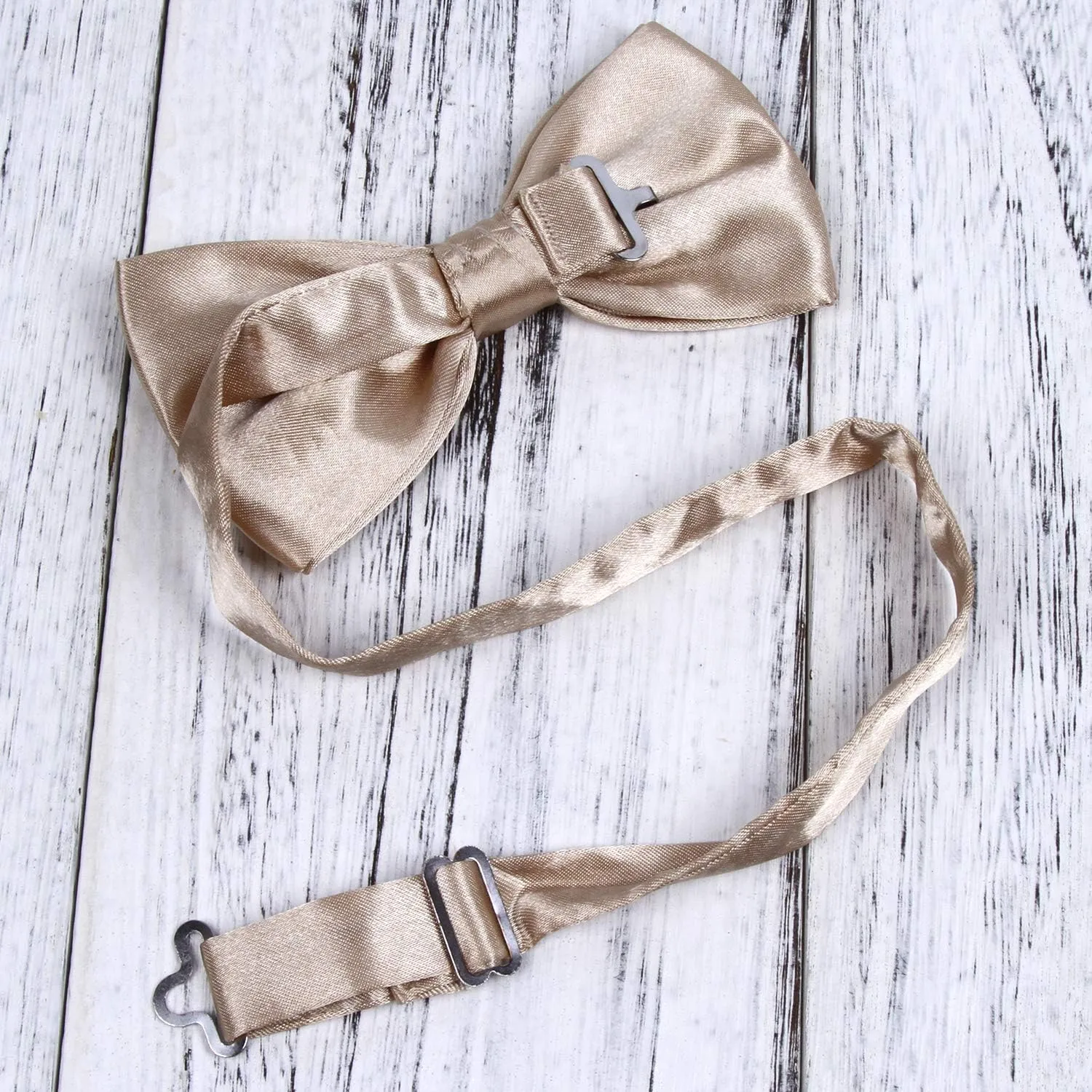 ICObuty Neck Bowtie Tuxedo for Men Adjustable Solid Satin Pre-tied 12 Pcs Wedding Party