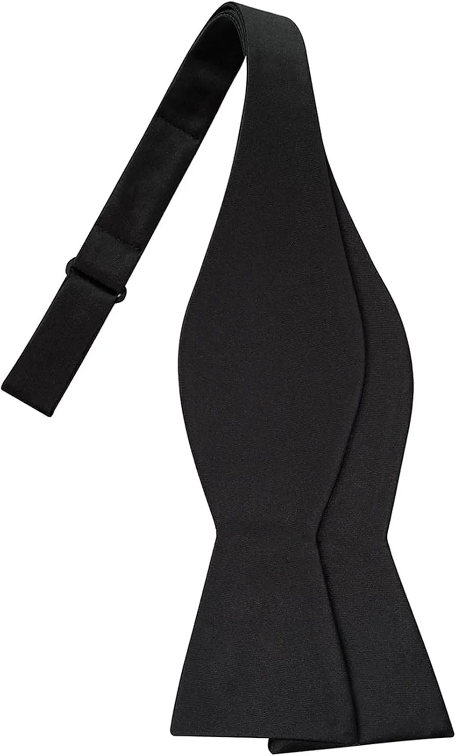 KissTies Self-Tied Satin Bow Tie Solid Tuxedo Adjustable Bowties For Adults