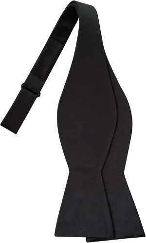 KissTies Self-Tied Satin Bow Tie Solid Tuxedo Adjustable Bowties For Adults