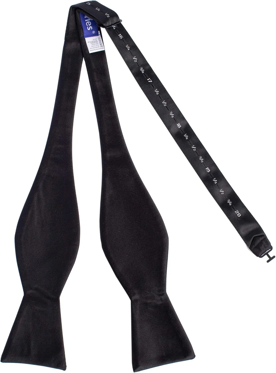 KissTies Self-Tied Satin Bow Tie Solid Tuxedo Adjustable Bowties For Adults