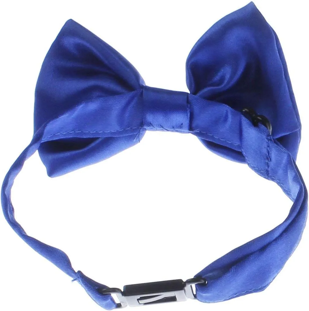 My Lello Classic Pre- Tied Satin Adjustable Bow Tie Solid Formal Tuxedo Style For Baby's, Children & Men