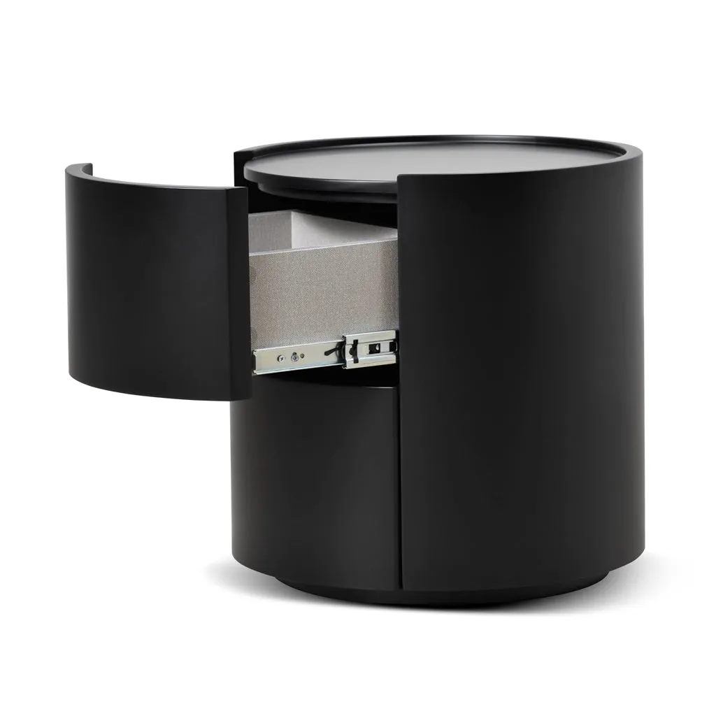Nithya Bedside Table - Full Matte Black