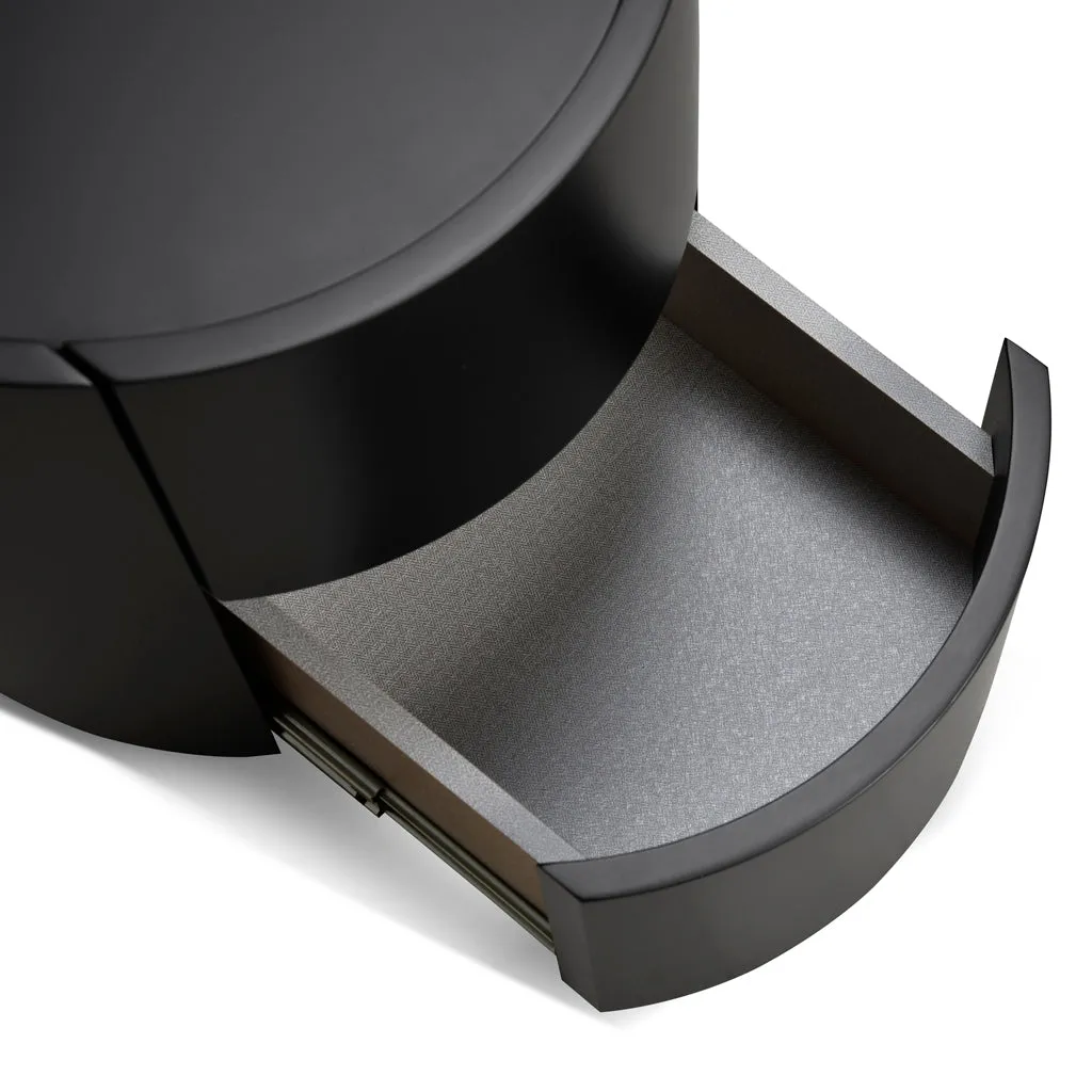 Nithya Bedside Table - Full Matte Black