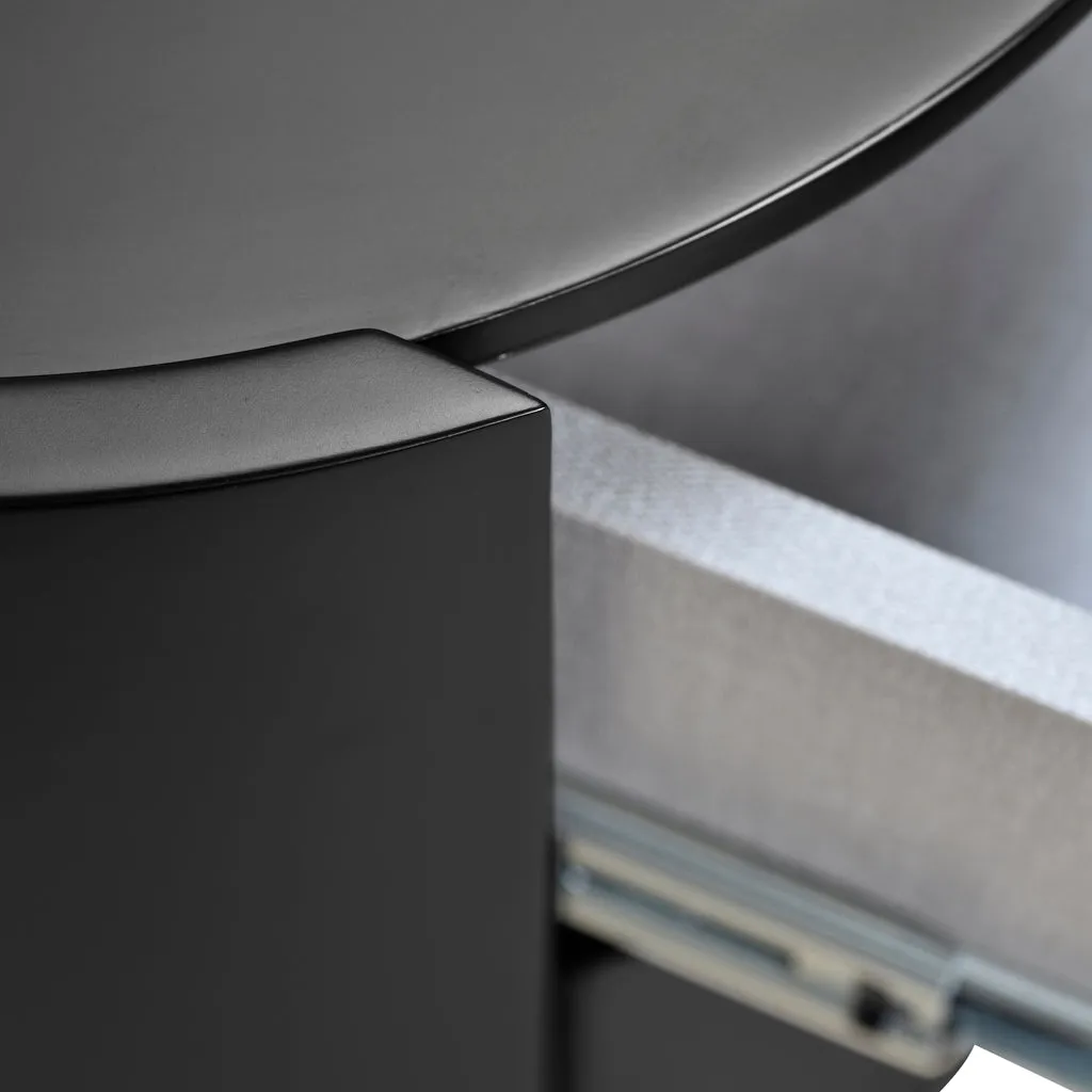Nithya Bedside Table - Full Matte Black