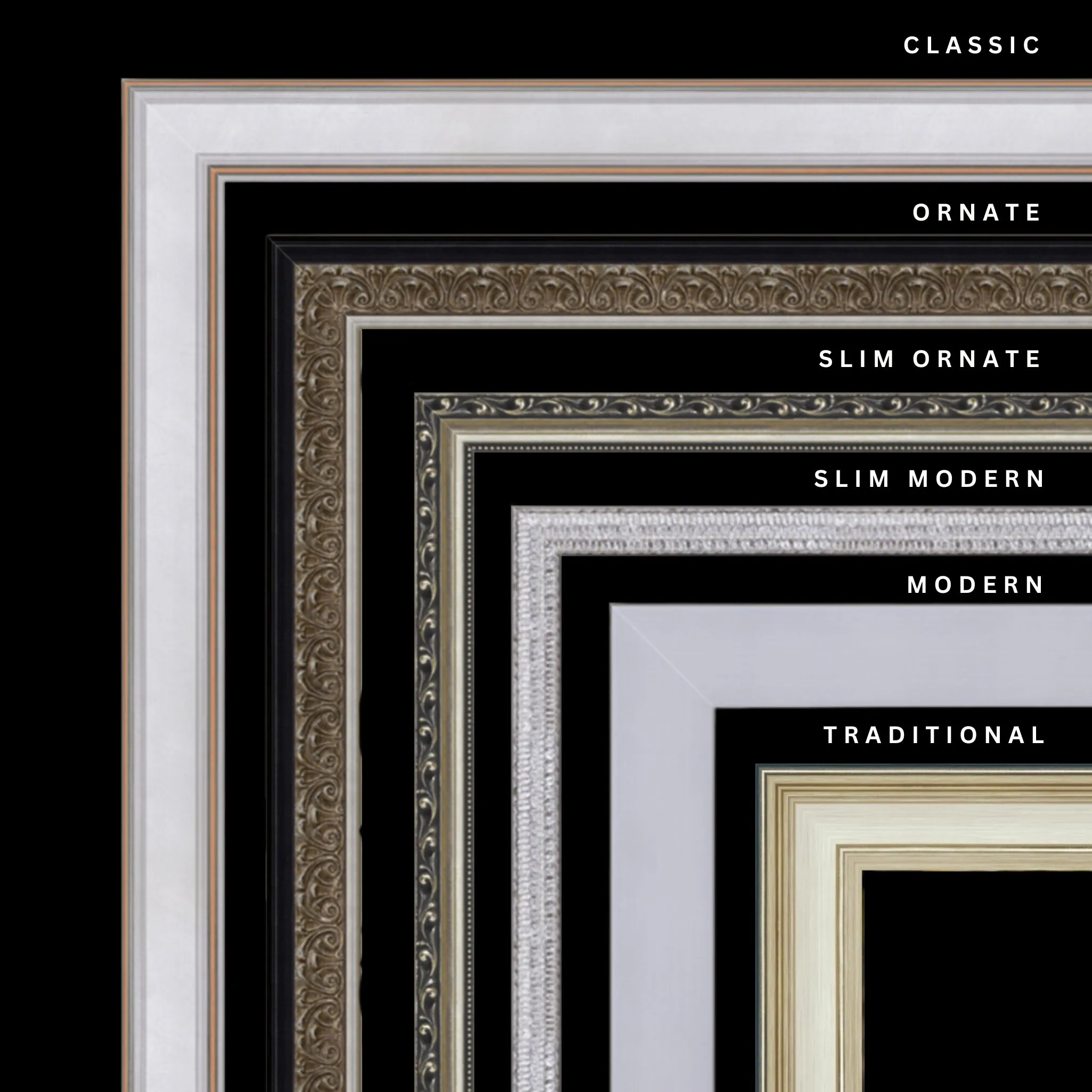 Silver 42x47 Picture Frame Ornate Traditional Classic Antique